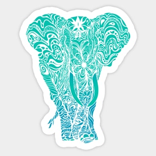 Not a circus turquoise elephant by #Bizzartino Sticker